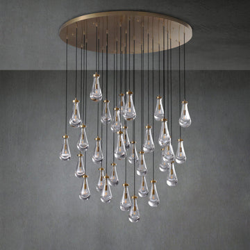 Raindrop Round Chandelier 60"