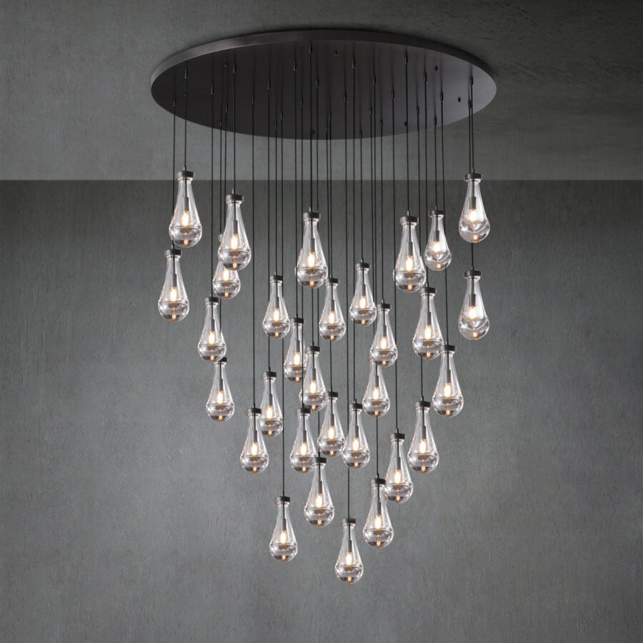 Raindrop Round Chandelier 60"