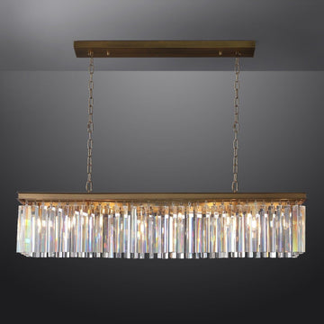 Rhysl Rectangular Crystal Chandelier 49"