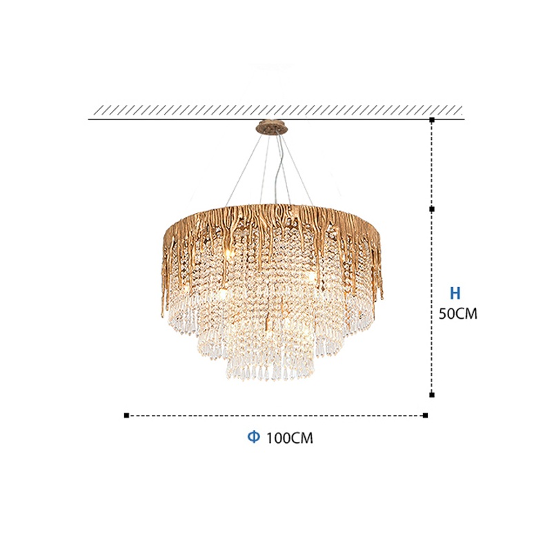 Round Multiple Tier Crystal Chandelier - Ineffable Lighting