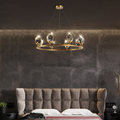 Zora Modern Faceted Crystal Round Chandelier - Ineffable Lighting