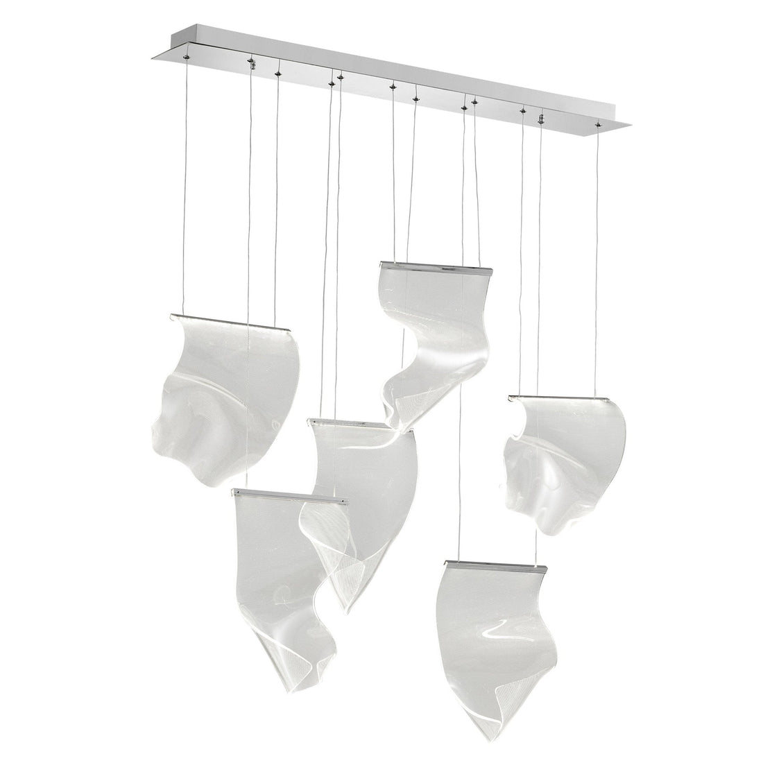 Acrylic Lace 6 Light Chandelier