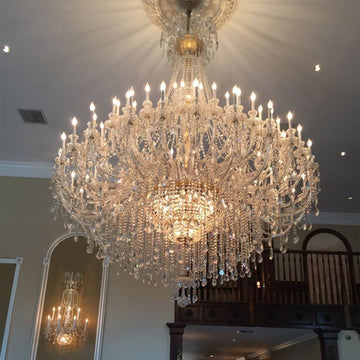 Extra Large Classic Traditional Crystal Chandelier 60/72/90 Lights for Hotel, Showroom, Foyer , Wedding Hall,Coffee Shop