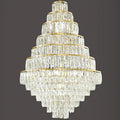 Extra Length Customization Decorative Crystal Chandelier Foyer Hall Ceiling Light Fixture For Staircase In Gold/ Chrome