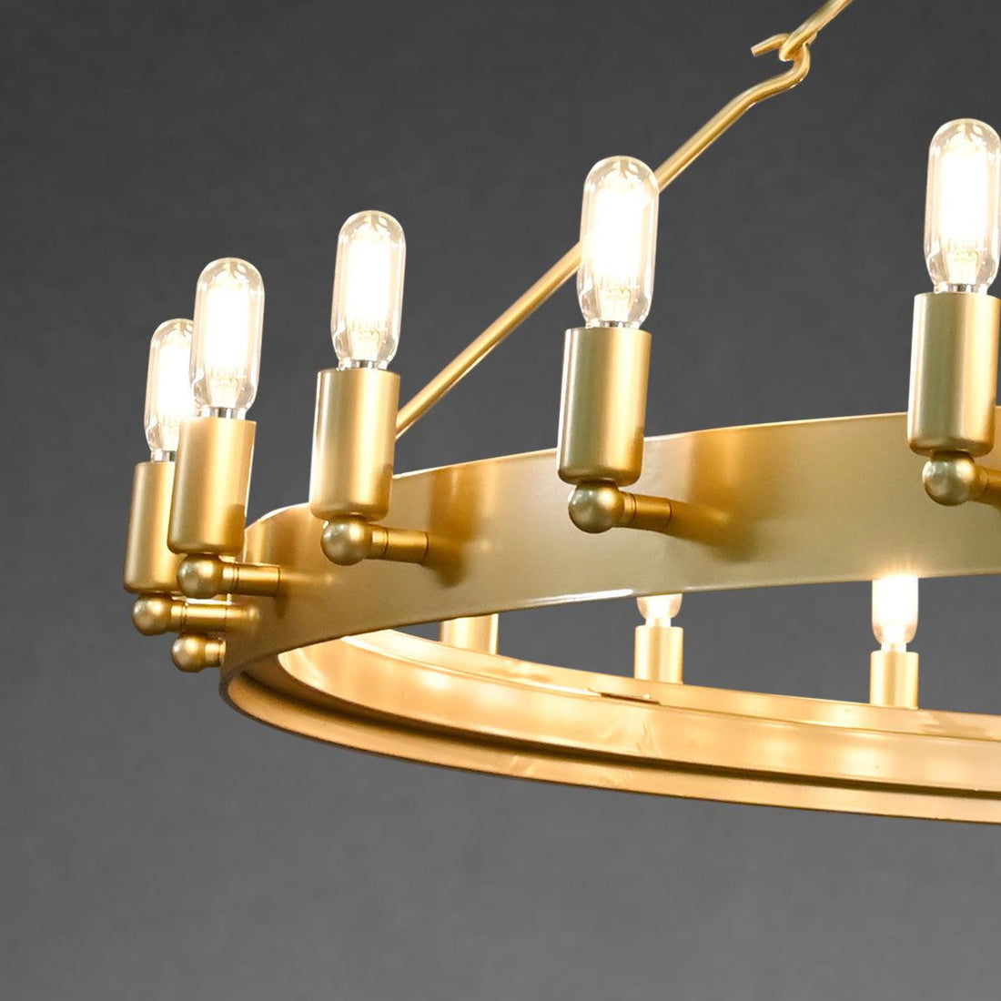 Camine Vintage Filament 2-Tier Round Chandelier 63''