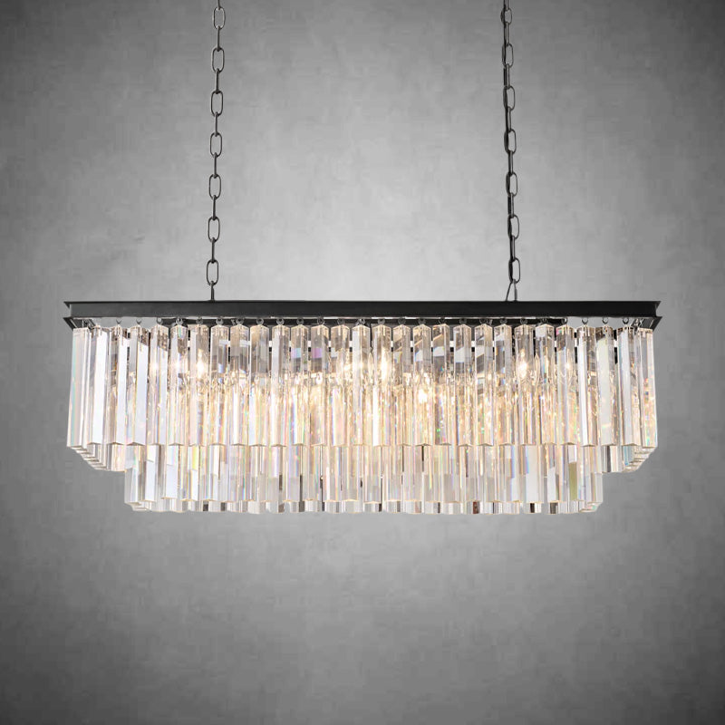 1920s Odoen Art Deco Rectangular Chandelier 40''49"59''72''