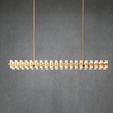 Arcochen Crystal Rectangular Chandelier 72"