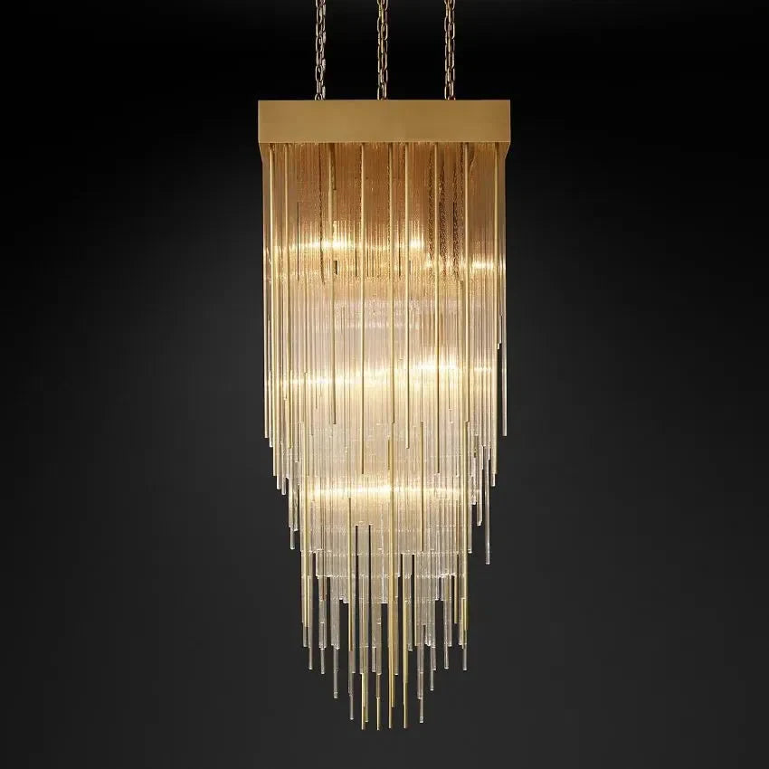Casca Blown Glass Square Chandelier 20"