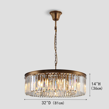 Falria 1-Tier Crystal Round Chandelier