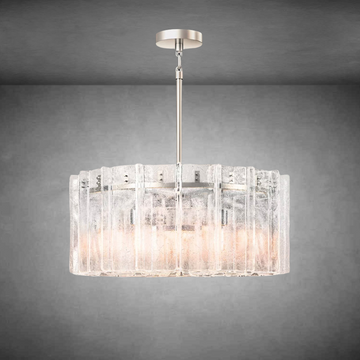 Lattce Clear Glass Round Chandelier 36''48"