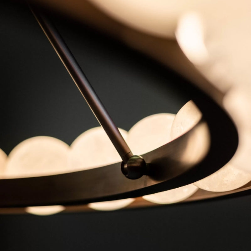 Oliver Modern Alabaster Suter Round Chandelier chandeliers for dining room,chandeliers for stairways,chandeliers for foyer,chandeliers for bedrooms,chandeliers for kitchen,chandeliers for living room Kevin Studio Inc