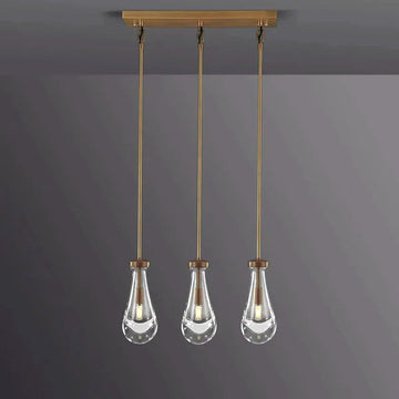 Raindrop Linear Chandelier 3-Light 22''