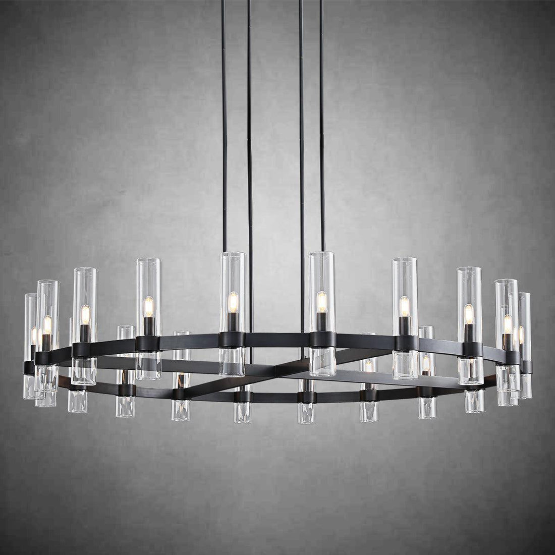 Raveller Round Glass Chandelier 60"