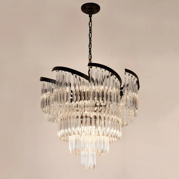 Twin Palms Round Crystal Chandelier