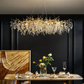 Affordable New French Style Branch Beautiful Crystal Chandelier Crystal Leaves Ceiling Light Fixture