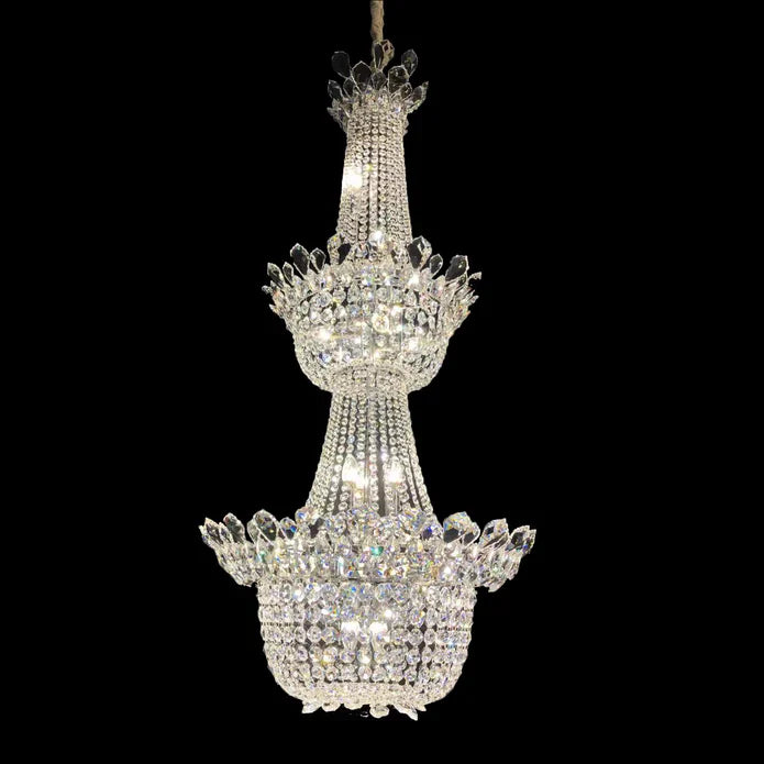 Luxury Empire Branch Crystal Chandelier Pendant Light for Entryway and Foyer