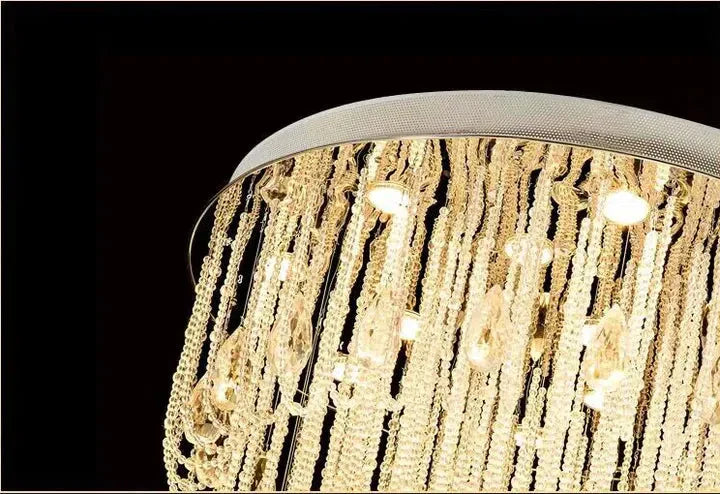 extra large, oversized, luxury, crystal, stainless steel, staircase,spiral,cascade, modern, chandelier, duplex building, China, shining, demension figure