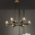 Brass,post-modern,industrial style, bulb, light luxury, 6 heads, glass, 8 heads,chandeliers, branch, pendants, Lyfairs, living room. bedroom, dining room, light,