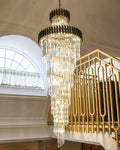 Oversized Black And Crystal Foyer/Staircase Chandelier