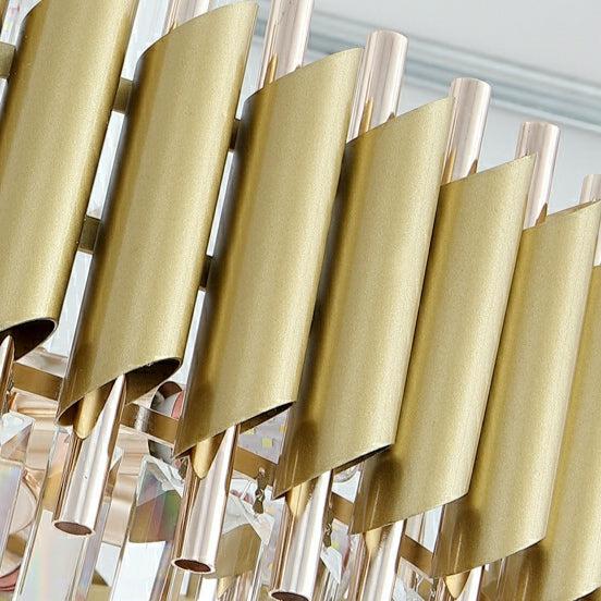 Black and Crystal Double Volume Foyer Chandelier