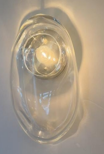Clear Crystal Wall Sconce 9" D
