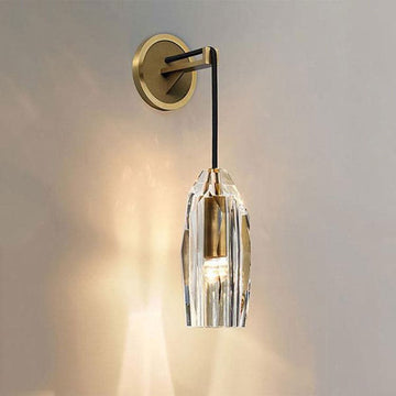 Column Cap Crystal Wall Sconce