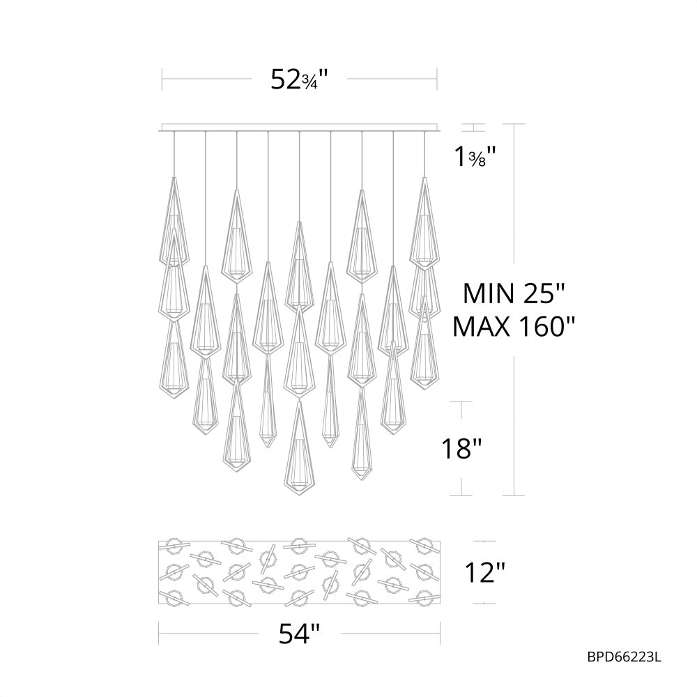 Devation Linear Chandelier 23 Light