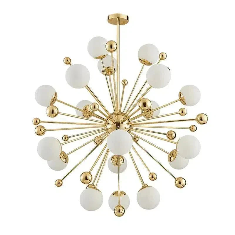 Gold And White Chandelier D 40"