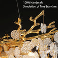 YUYI Gold Modern Tree Branch Crystal Chandelier 23.6