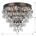 Calypso 10-Inch 3-Light Semi Flush Mount Crystal Chandelier