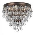 Calypso 10-Inch 3-Light Semi Flush Mount Crystal Chandelier
