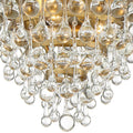 Calypso 10-Inch 3-Light Semi Flush Mount Crystal Chandelier