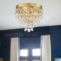 Calypso 10-Inch 3-Light Semi Flush Mount Crystal Chandelier
