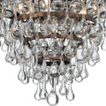 Calypso 10-Inch 3-Light Semi Flush Mount Crystal Chandelier