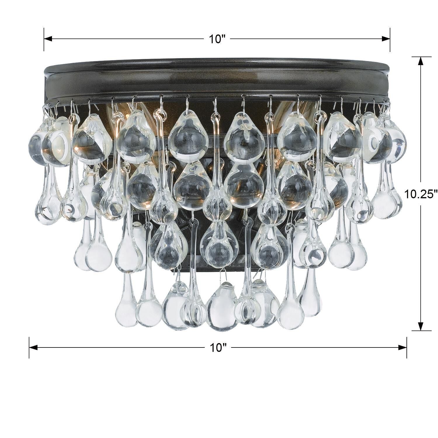 Calypso 10 Inch Wall Sconce Crystorama Lighting Fixture