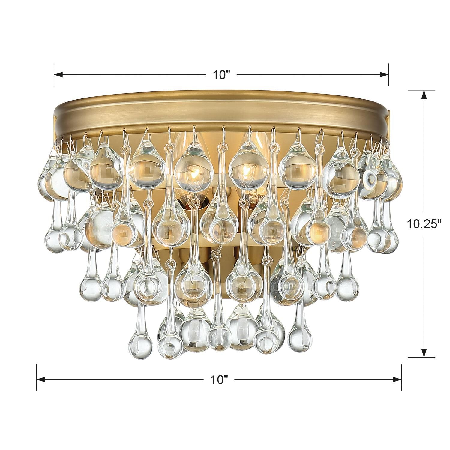 Calypso 10 Inch Wall Sconce Crystorama Lighting Fixture