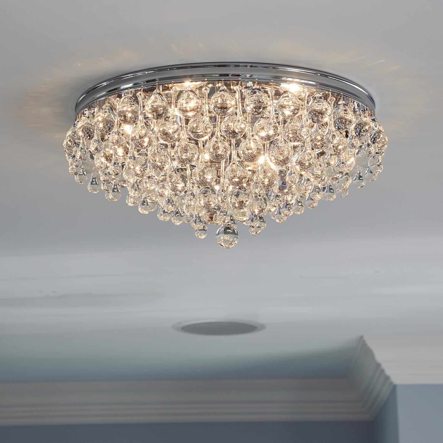 Crystorama Calypso 20 Inch 6-Light Crystal Flush Mount