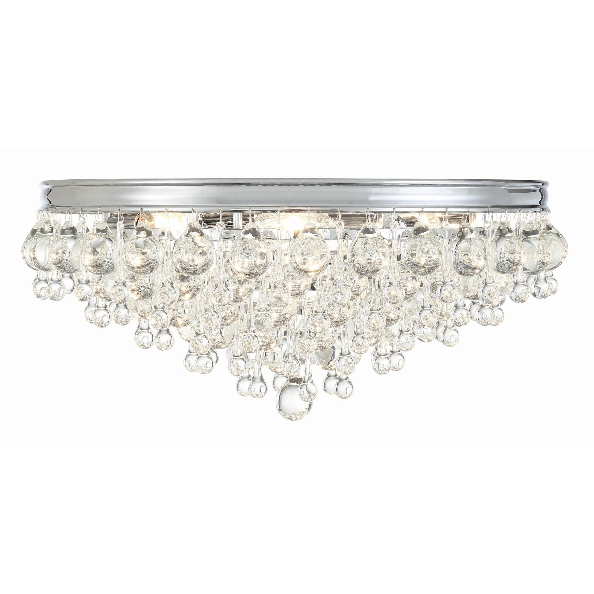 Crystorama Calypso 20 Inch 6-Light Crystal Flush Mount