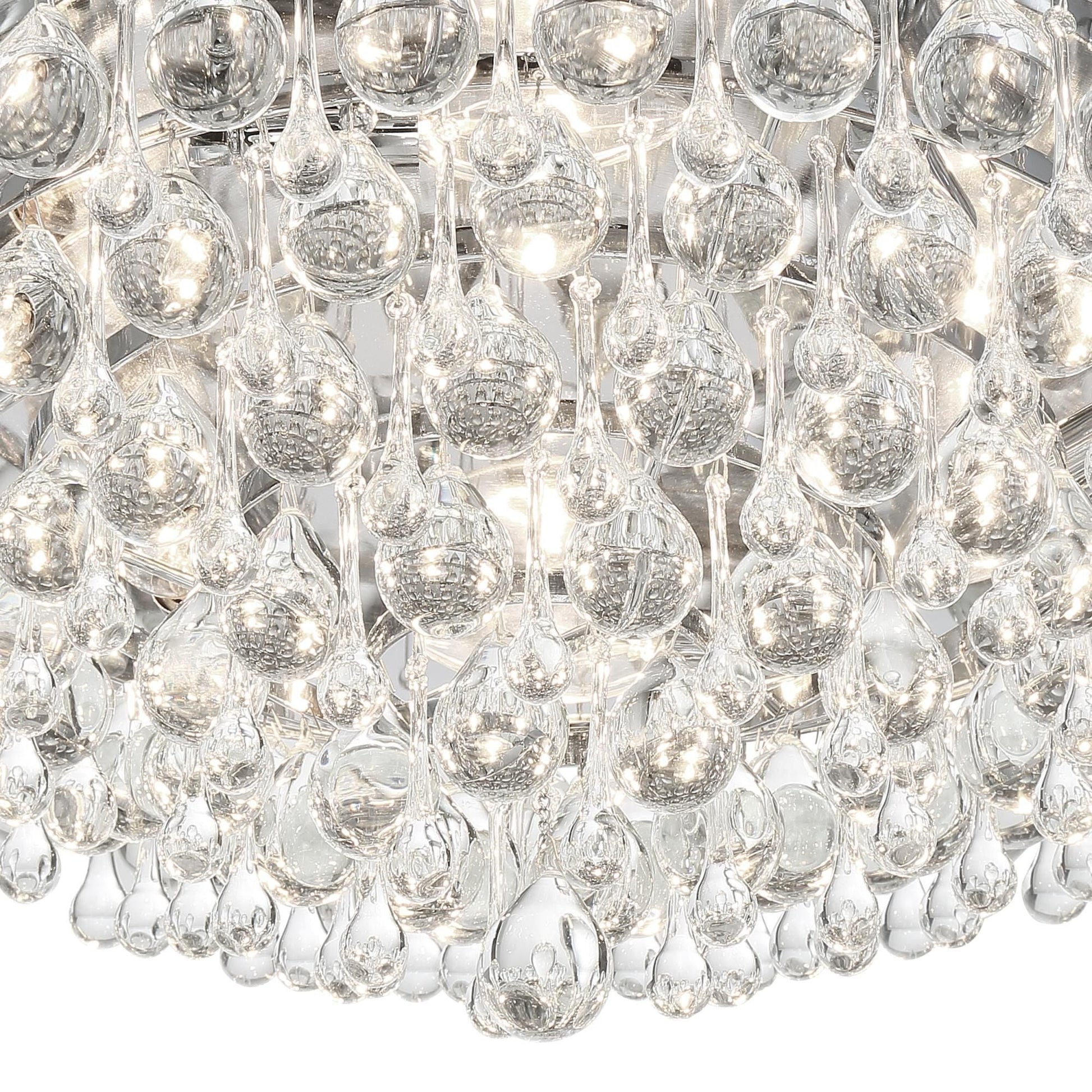 Crystorama Calypso 20 Inch 6-Light Crystal Flush Mount