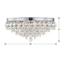 Crystorama Calypso 20 Inch 6-Light Crystal Flush Mount
