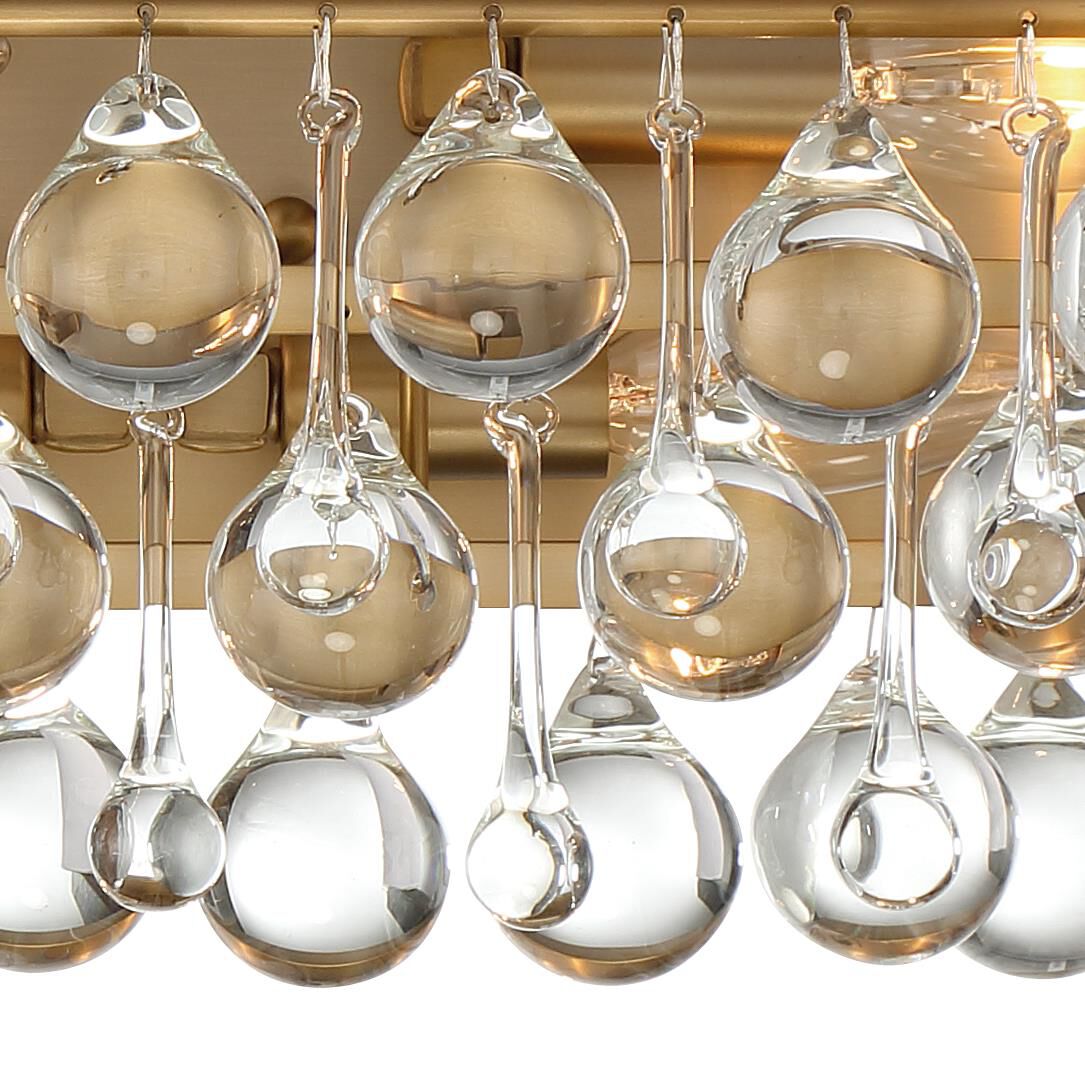 Crystorama Calypso 23 Inch 6-Light Vibrant Gold Bath Vanity Light