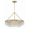 Calypso 25 Inch 6-Light Polished Chrome Crystal Chandelier Lighting