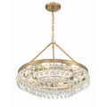 Calypso 25 Inch 6-Light Polished Chrome Crystal Chandelier Lighting