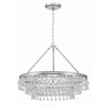 Calypso 25 Inch 6-Light Polished Chrome Crystal Chandelier Lighting