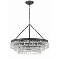 Calypso 25 Inch 6-Light Polished Chrome Crystal Chandelier Lighting