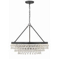 Calypso 25 Inch 6-Light Polished Chrome Crystal Chandelier Lighting