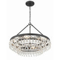 Calypso 25 Inch 6-Light Polished Chrome Crystal Chandelier Lighting