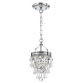 Crystorama Calypso 7 Inch Mini Chandelier Vibrant Bronze Clear Crystal
