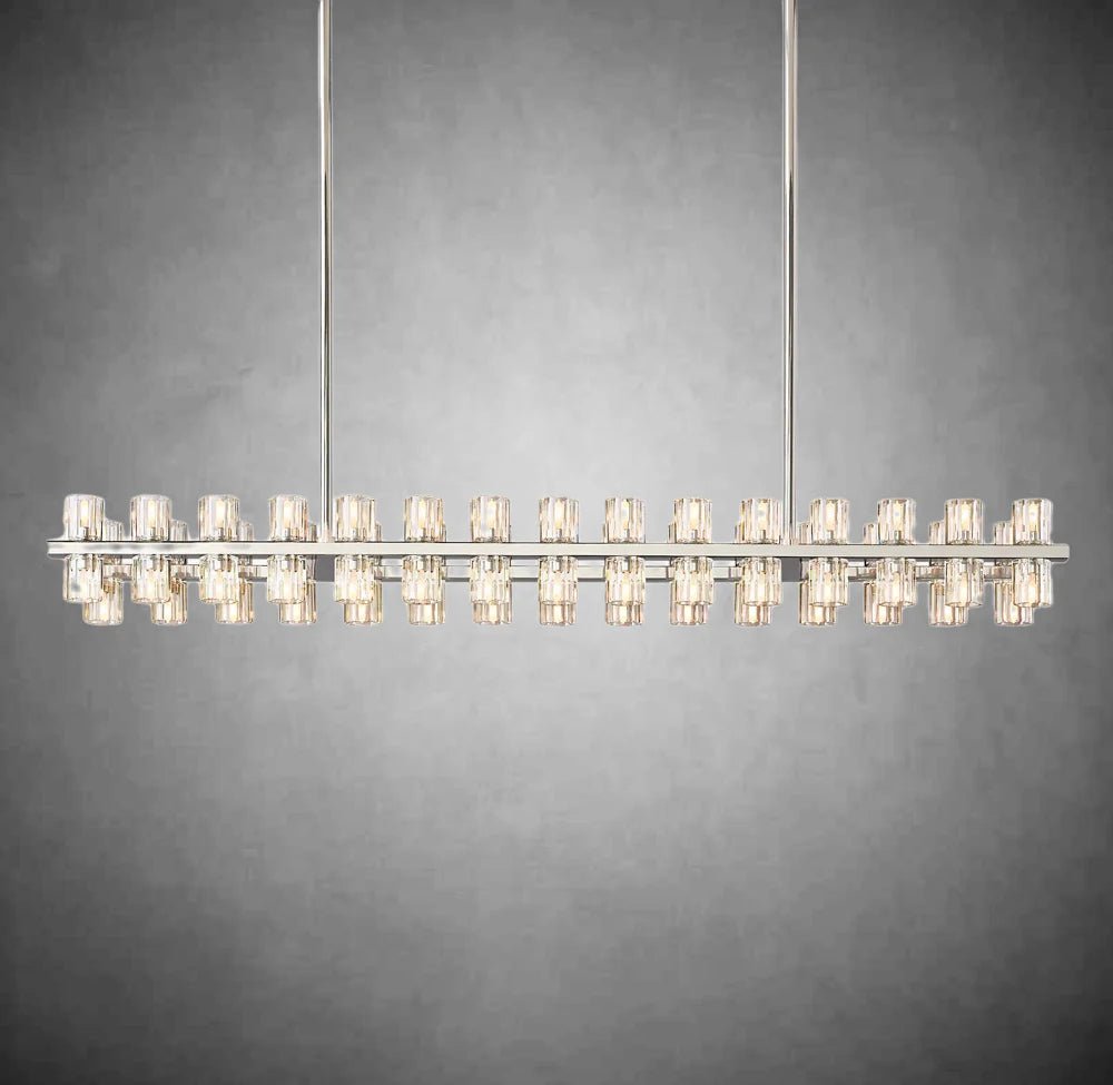 Arcachen Crystal Rectangular Chandelier 48'' 54" 72" - FanciLamps-FC - CA10254 - 3