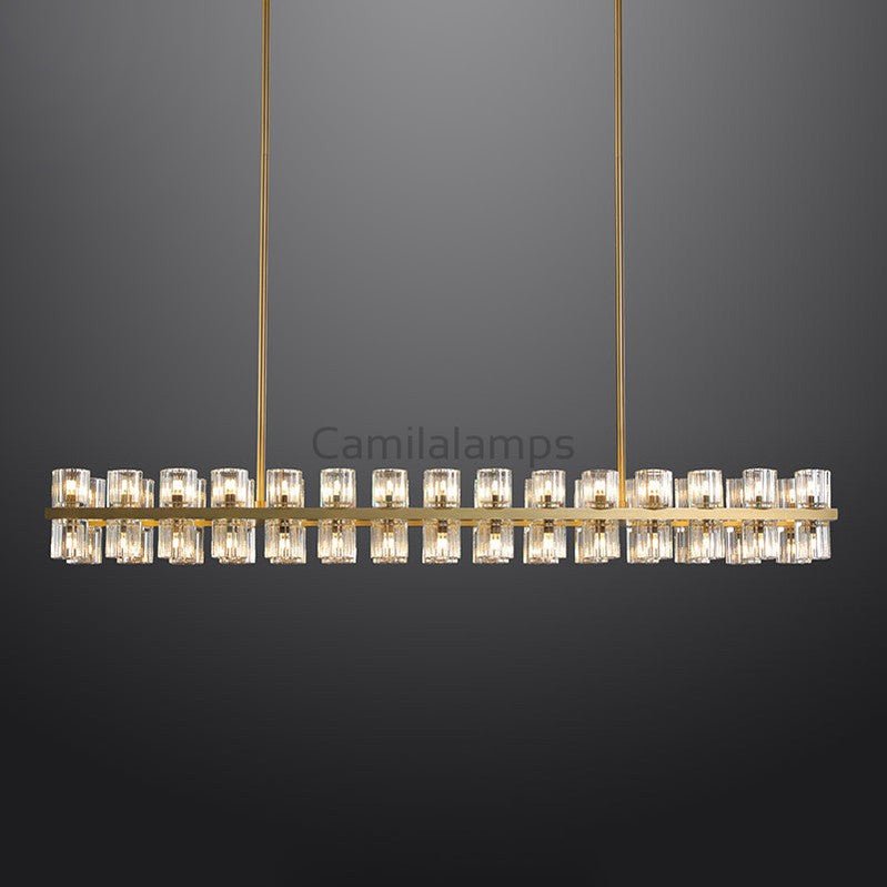 Arcachen Crystal Rectangular Chandelier 48'' 54" 72" - FanciLamps-FC - CA10272 - 1